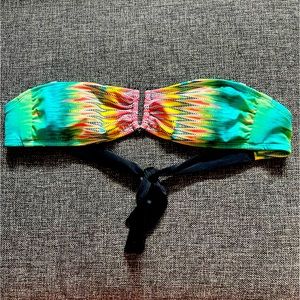 Hurley Multi-Colored Bandeau Bikini Top